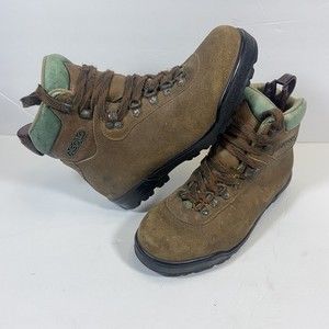 Asolo Lace Up Trail Hiking Ankle Boots Women's US Size 7 Beage/Vibram Soles